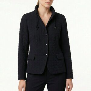Akris Punto Quilted Wool Blend Jacket Black